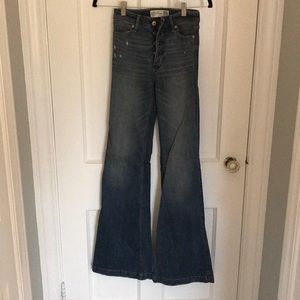 abercrombie flare high waisted jeans